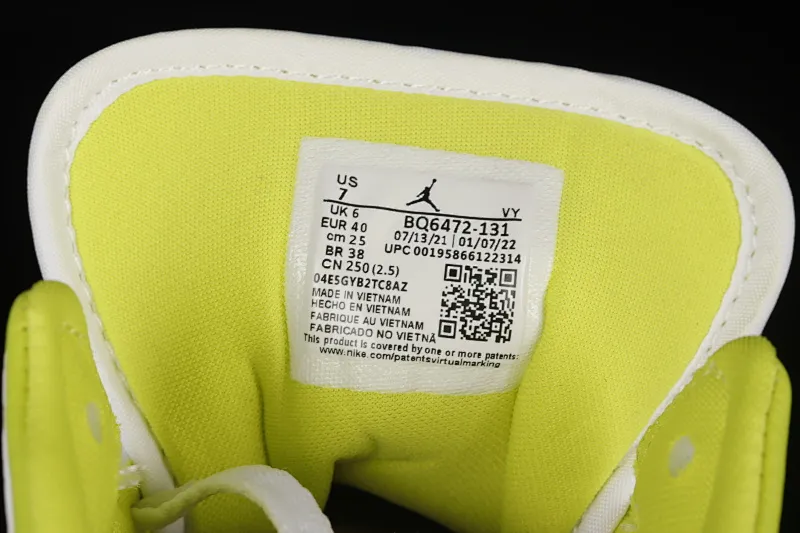 All Categories Air Jordan Jordan Series Basketball Shoes Air Jordan 1 Mid Air Jordan 1 Mid "White Lime" AJ1 Joe 1 Green Lime China Basketball Shoes BQ6472-131